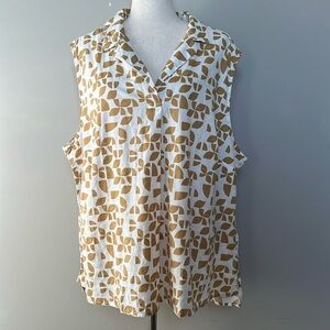 New!! Eddie Bauer Women's Baja Sleeveless Shirt Inca Gold Size 2XL